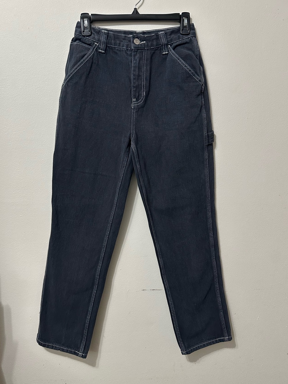 Y2K PacSun Gray Carpenter Jeans Womens 26 Baggy Skater Grunge Indie Utility